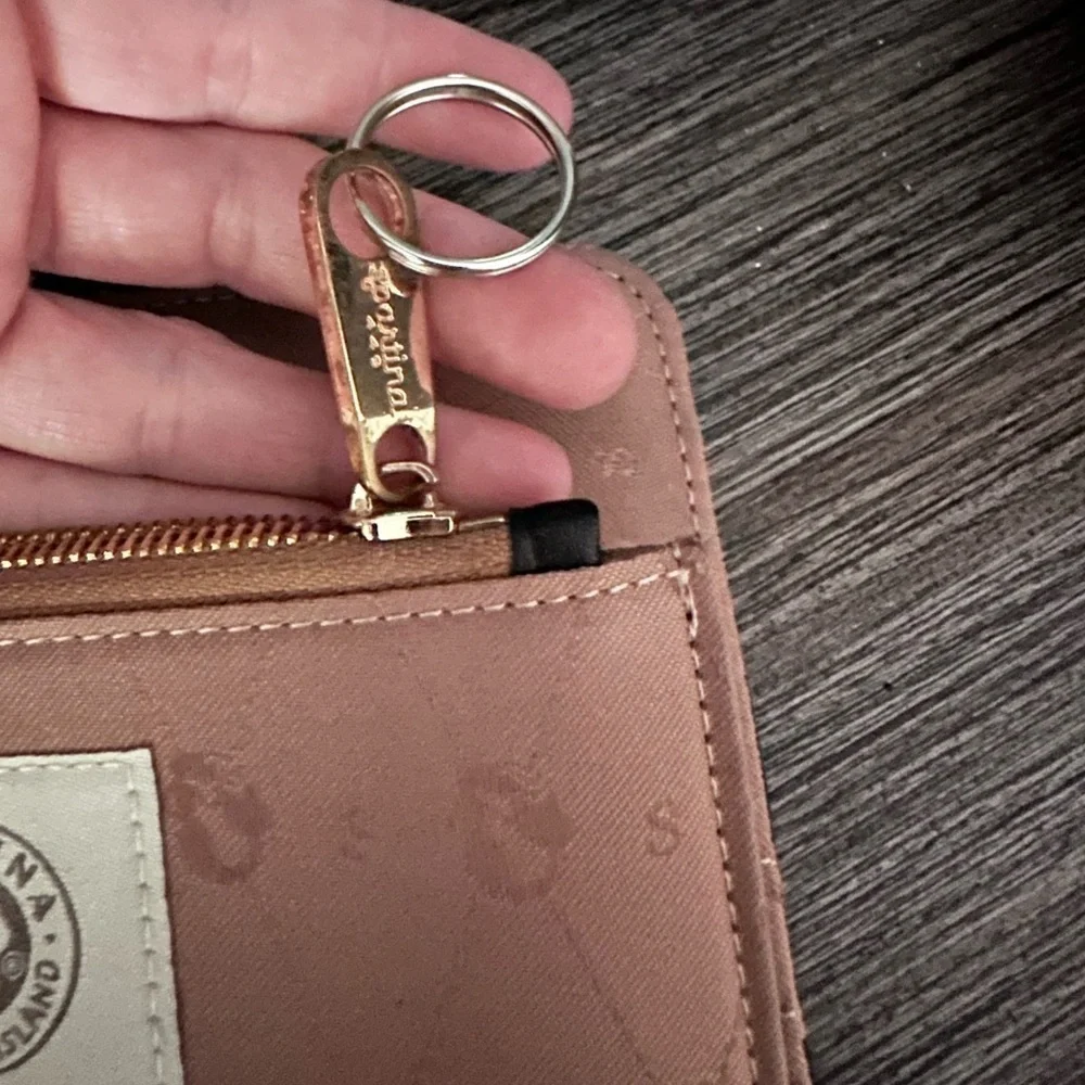 Spartina 449 Black Leather Wallet with Metallic Clasp